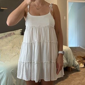 Swiss Dot Frill Trim Cami Dress